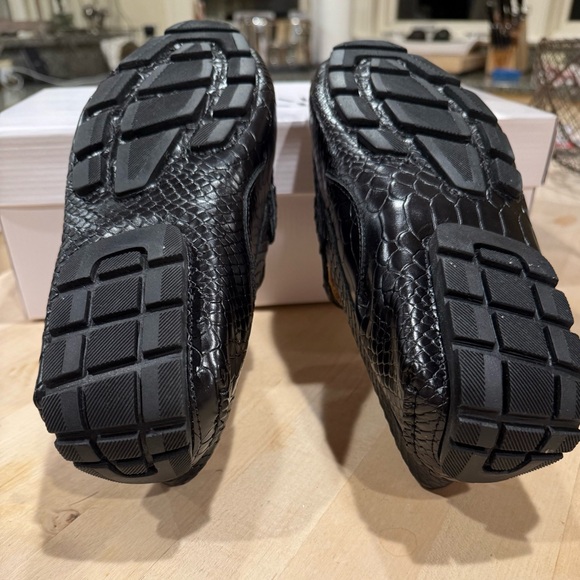 Donald J. Pliner Black Textured Loafers - Picture 6 of 8